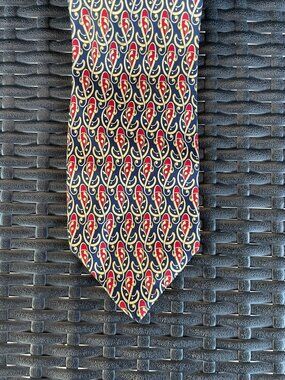 Vintage Paolo by Paolo Gucci Italian Silk Designer Necktie Geometric Crest Wide